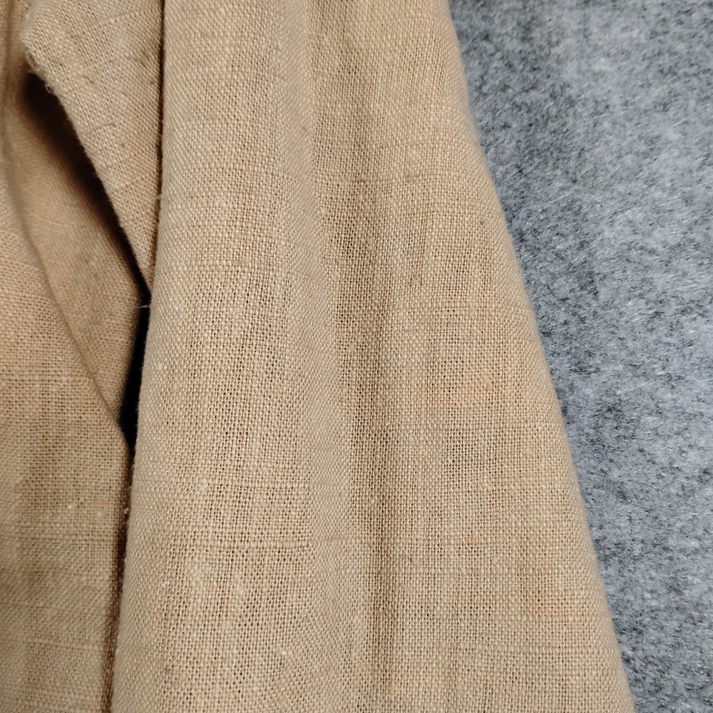 Schrauer Sport Vintage Tan Linen Textured Blazer Jacket Size 8 Beige - Picture 9 of 10
